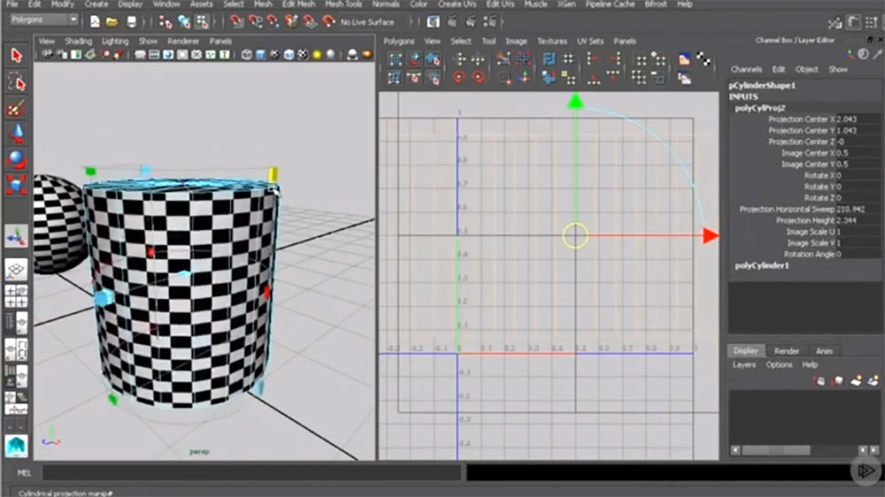 cylindrisk uv-kartprojektionstyp