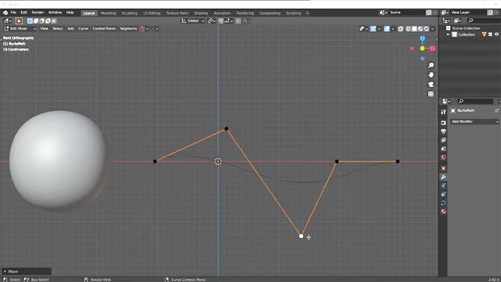 strumento di modellazione nurbs blender