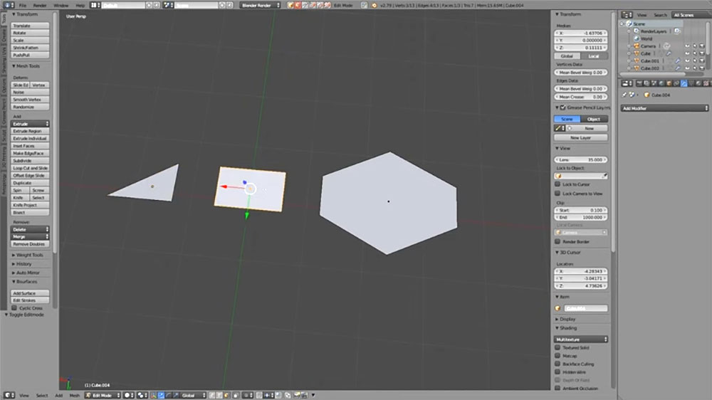 Quads in der 3d-Modellierung verwenden