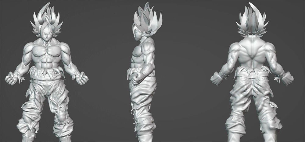 3d sculpting of character