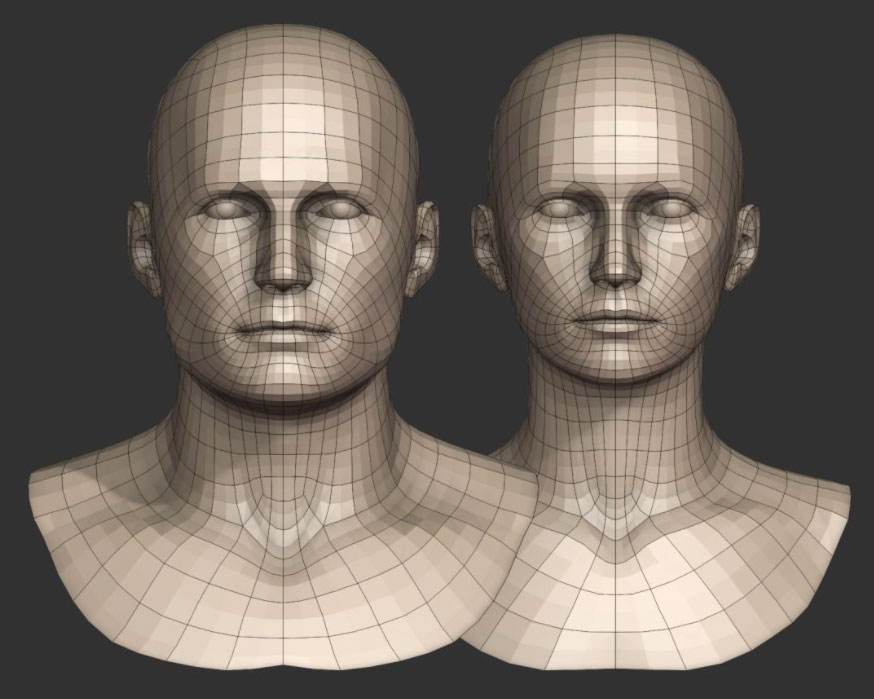 Zeichen polygon Modellierung