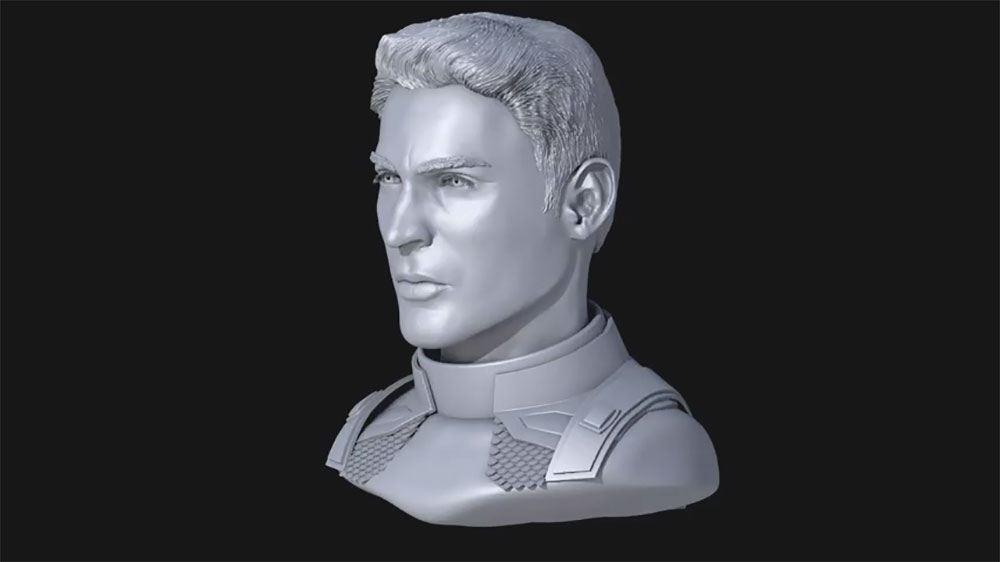 sculpting of captain america