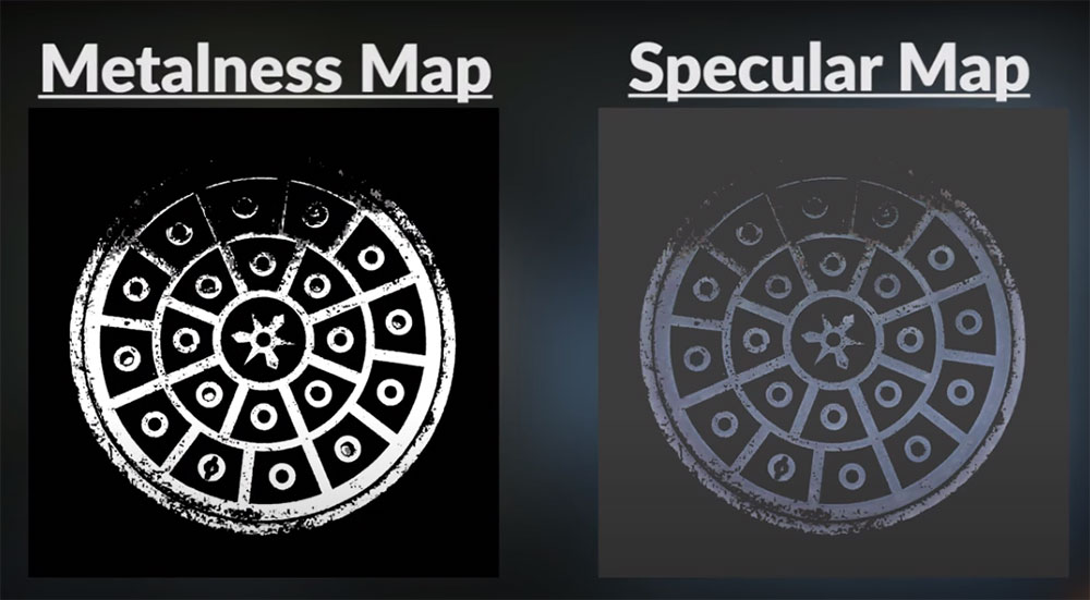 mappa speculare vs metalness