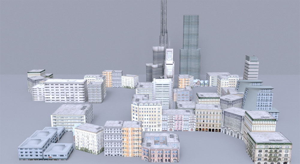 hoe maak je een low poly 3d stadsmodel