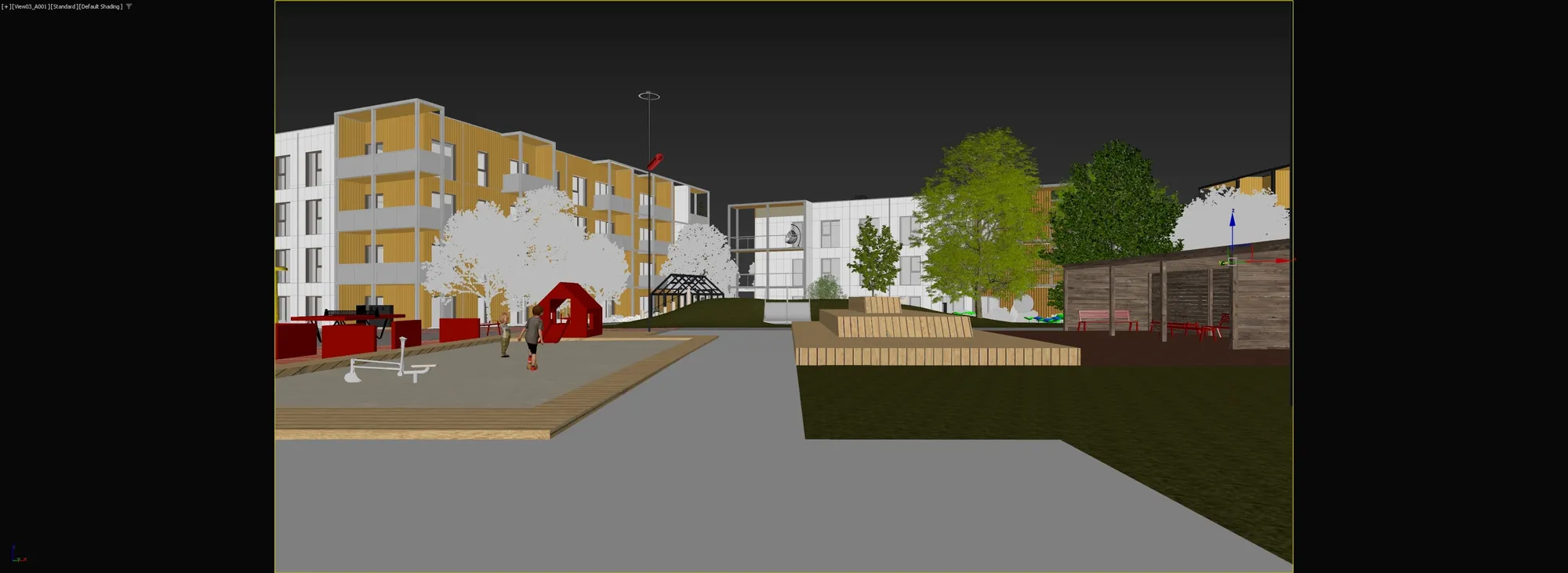 Clay model of an apartment block built from CAD drawings