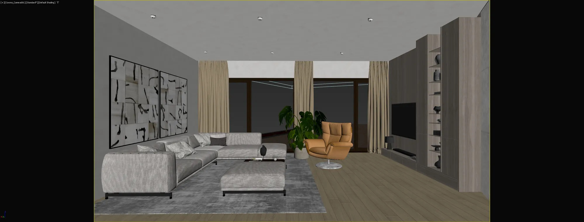 Clay interior model built at correct real-world scale