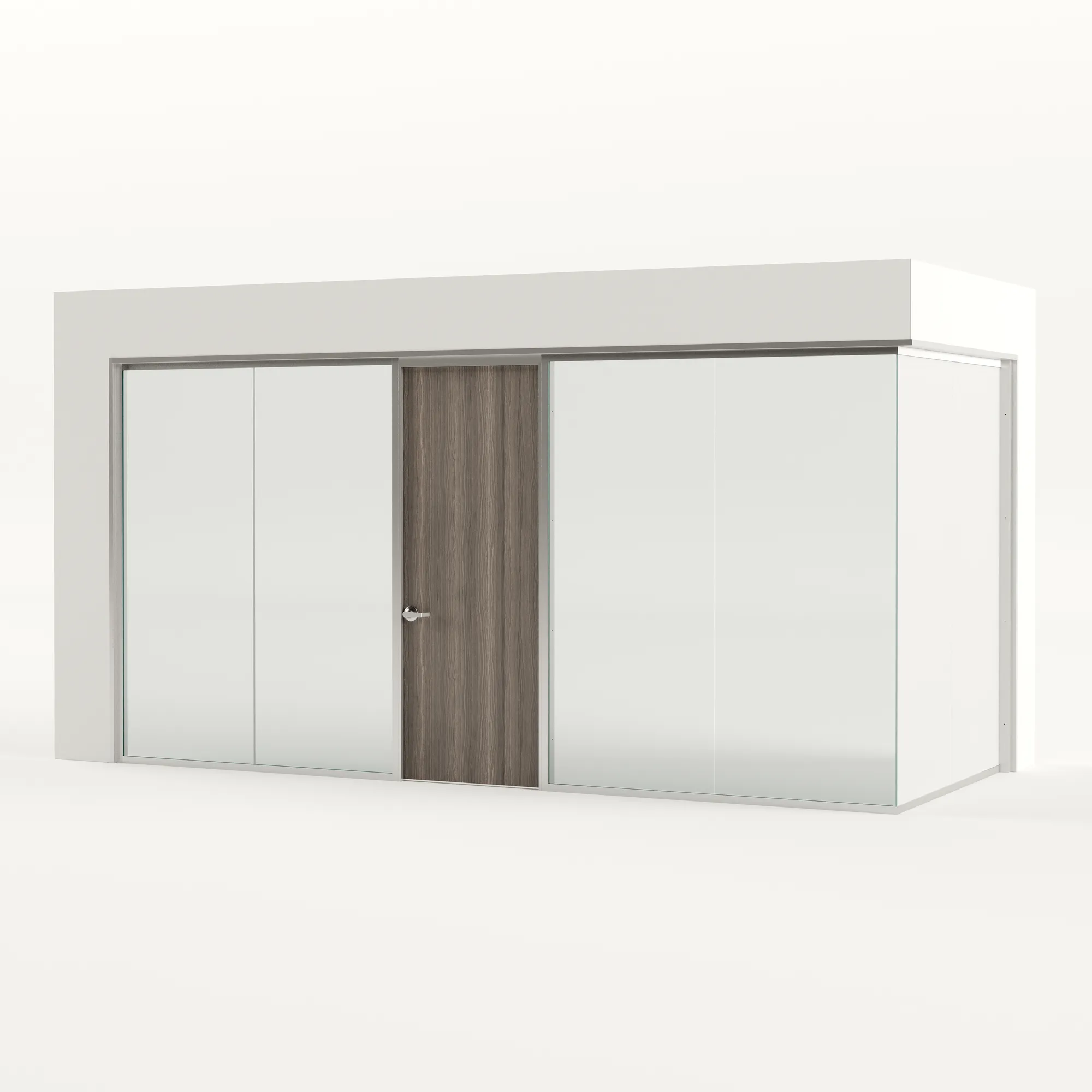 Holztür auf weißem Hintergrund gerendert