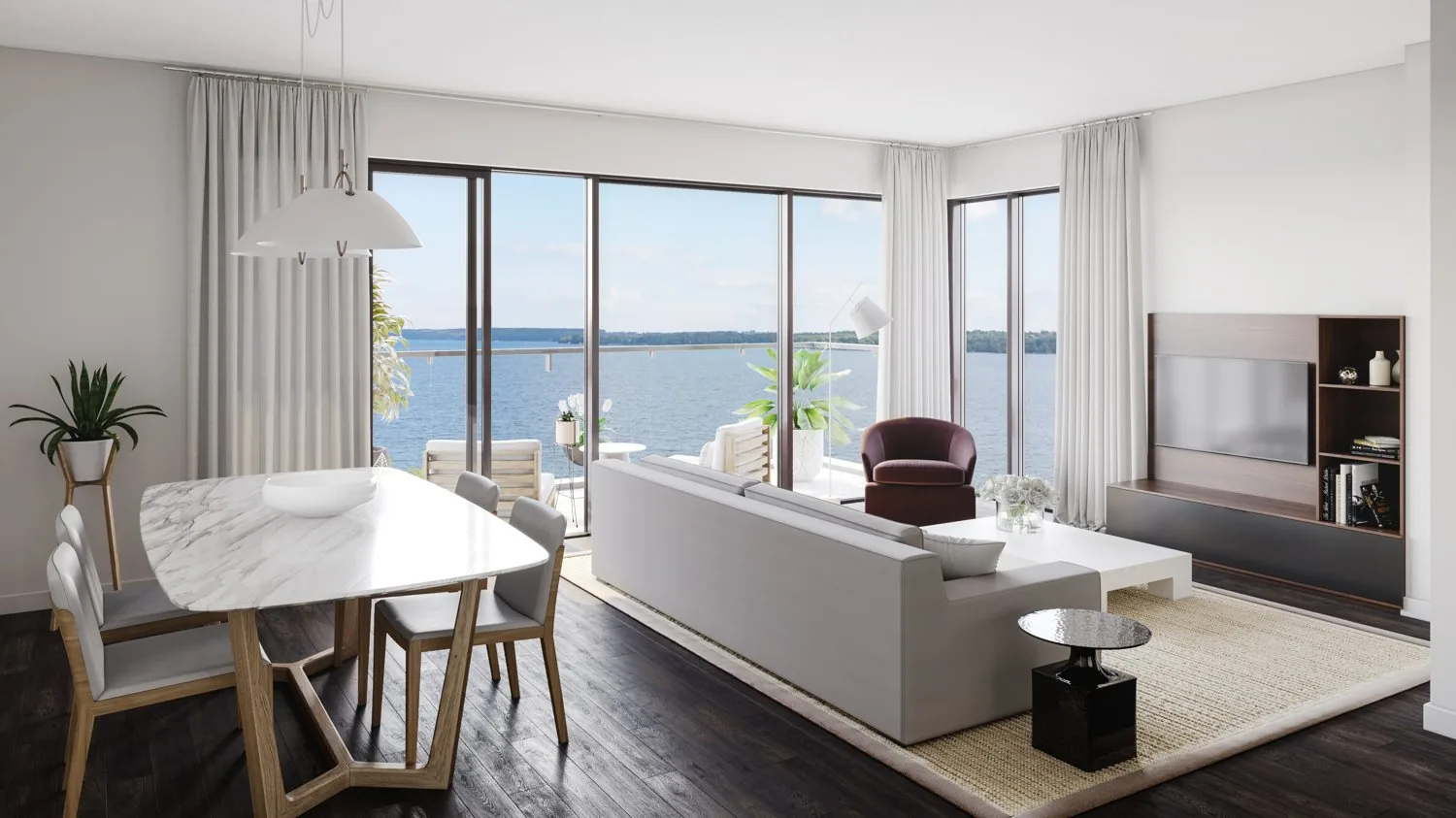Järvemaja interjööri renderdus, Kanada