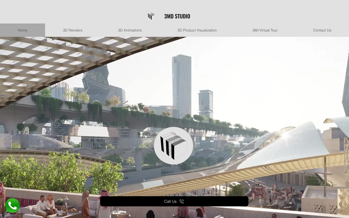 Screenshot of the 3MD Studio website homepage