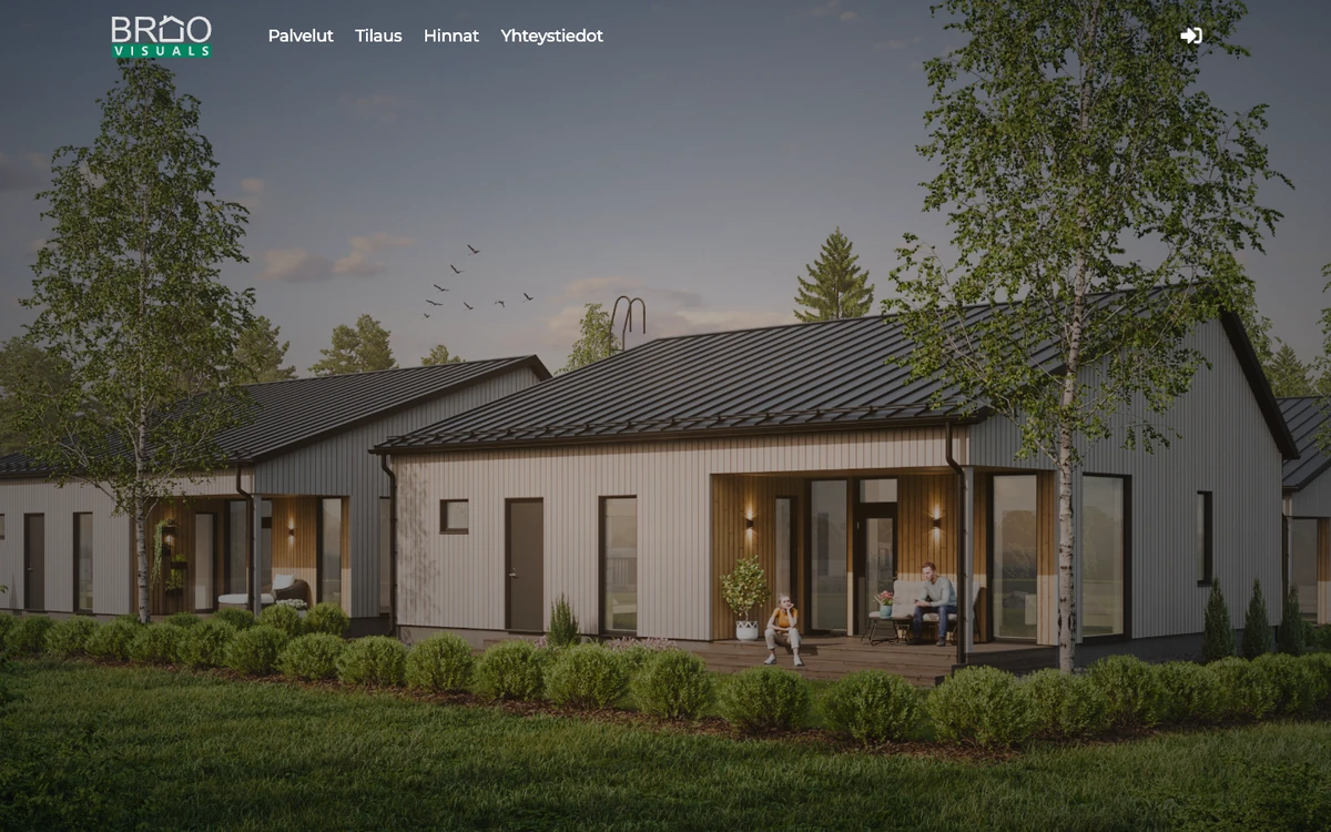 Screenshot of the Broo Visuals website homepage