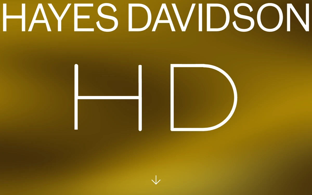 Screenshot of the Hayes Davidson website homepage