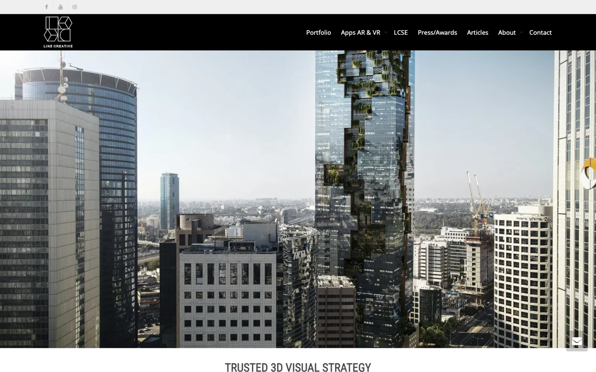 Screenshot of the Line Creative website homepage