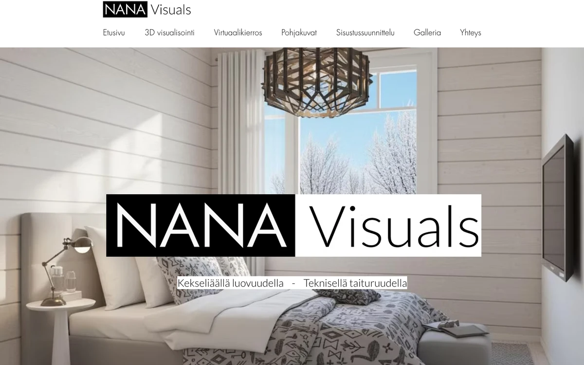 Screenshot of the Nana Visuals website homepage