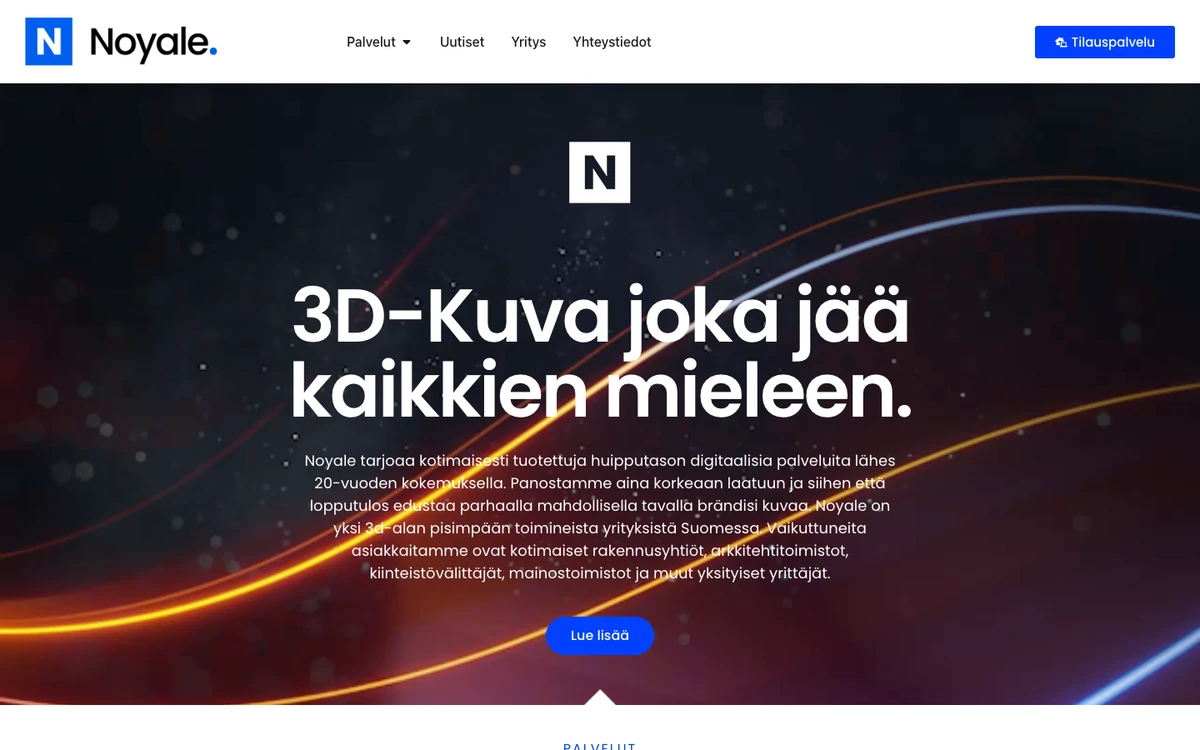 Screenshot of the Noyale website homepage