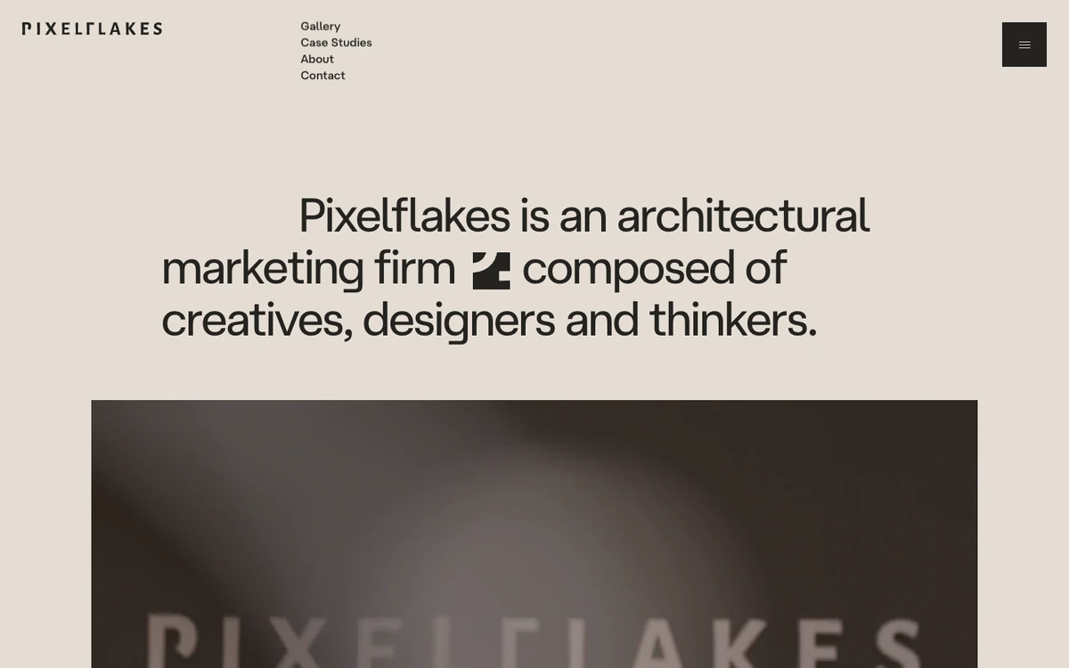 Screenshot of the Pixelflakes website homepage