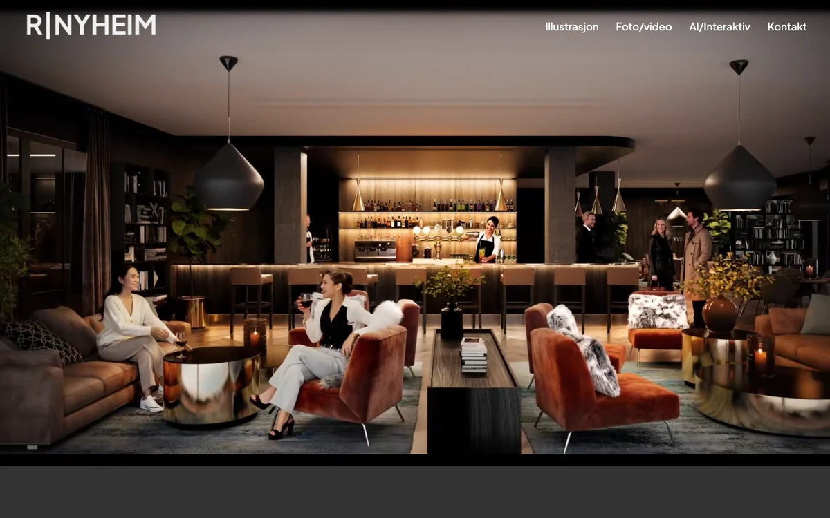 Screenshot of the R-Nyheim website homepage