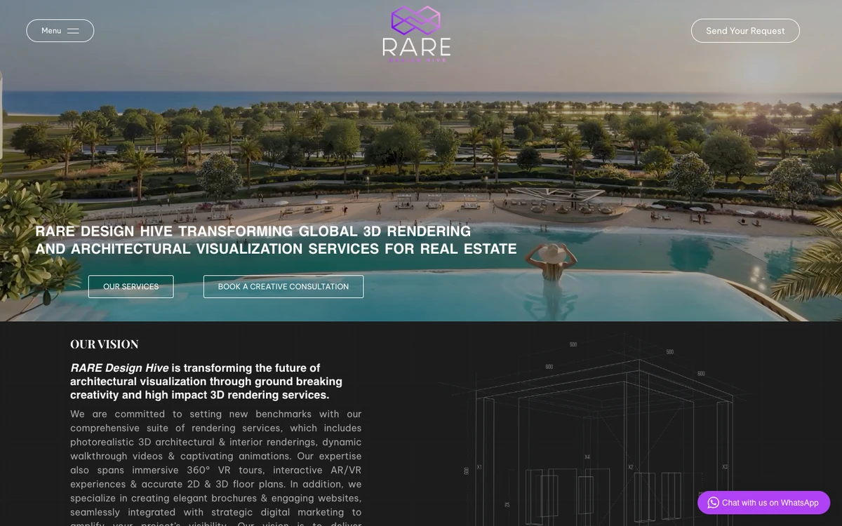 Screenshot of the RARE Design Hive website homepage