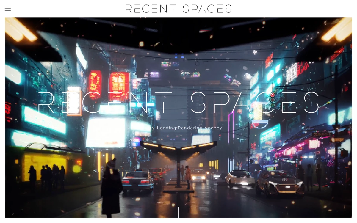 Screenshot of the Recent Spaces website homepage