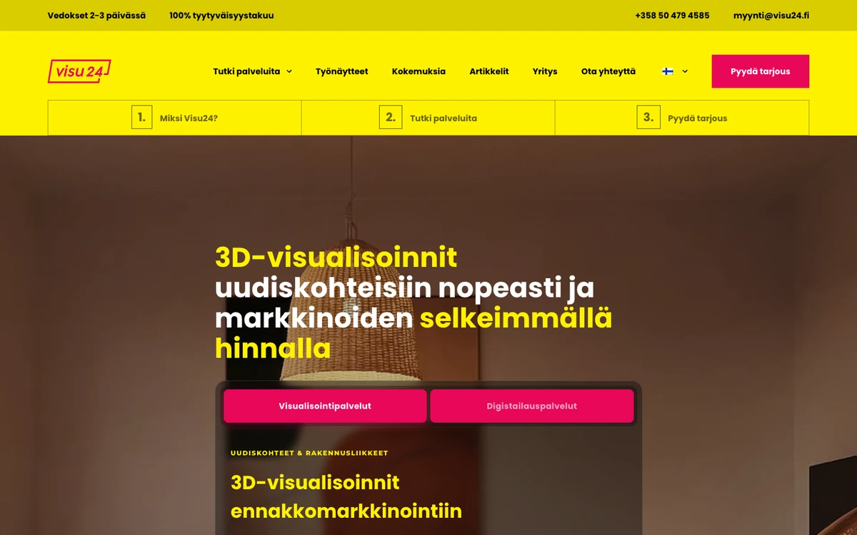 Screenshot of the Visu24 website homepage