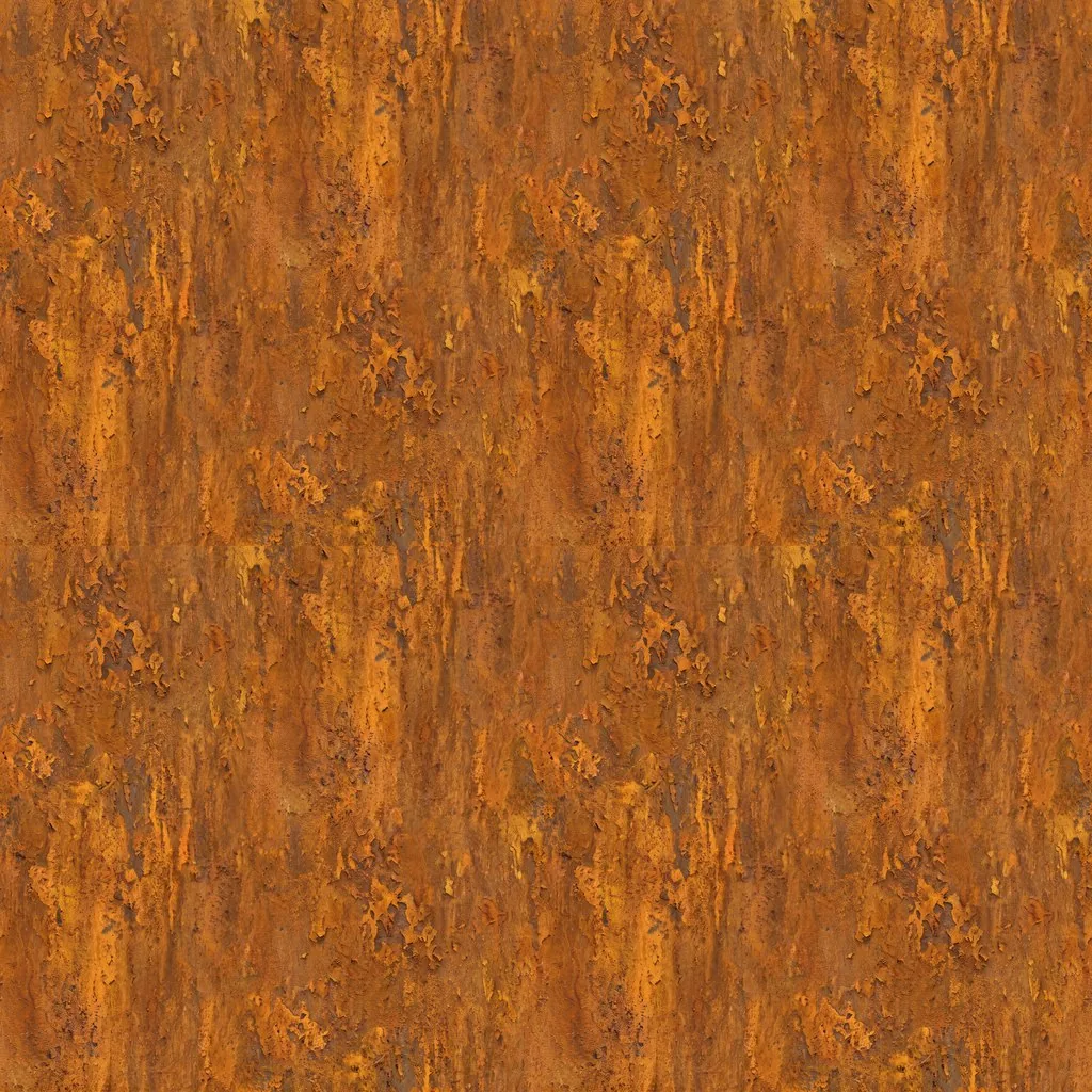 Corten steel, seamless texture, AI-generated, shown repeated 2 x 2