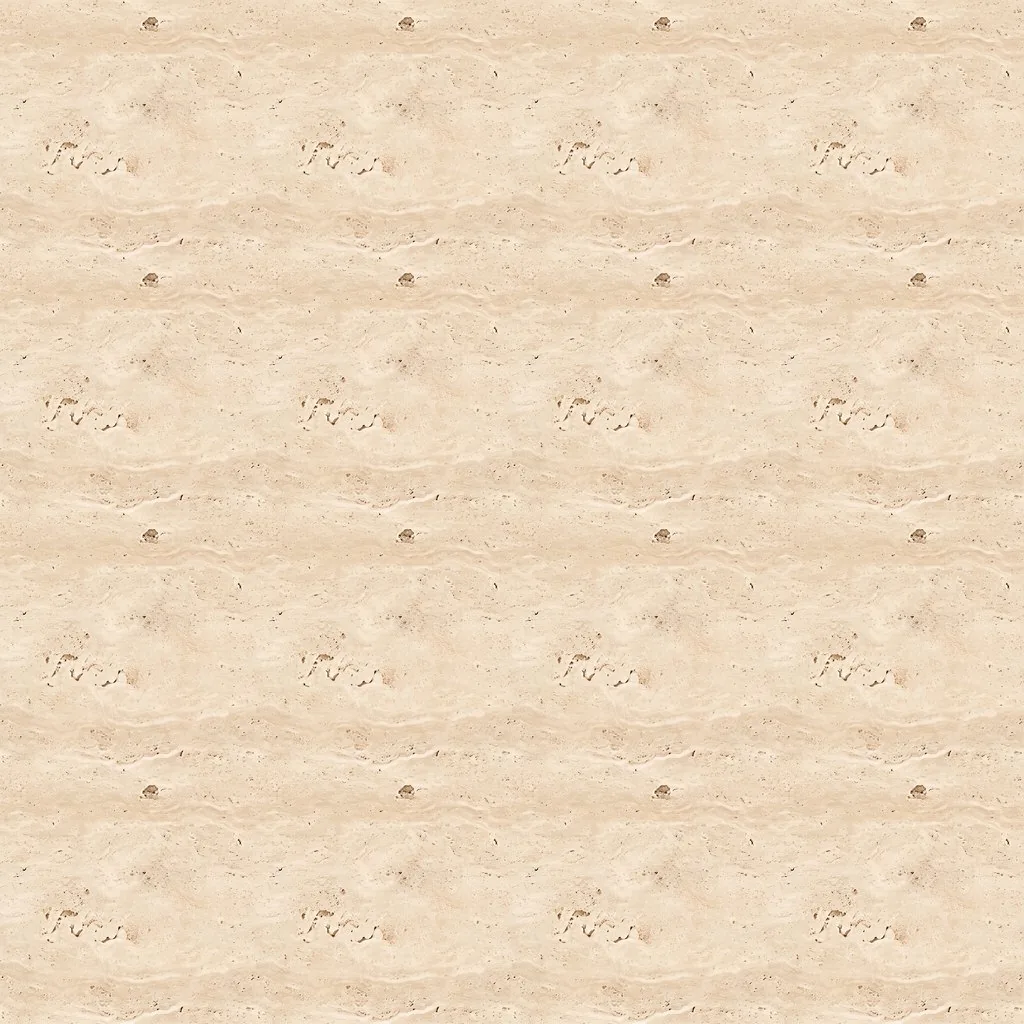 Beige travertine, seamless texture, AI-generated, shown repeated 2 x 2