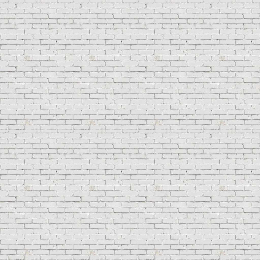 White painted brick, seamless texture, AI-generated, shown repeated 2 x 2