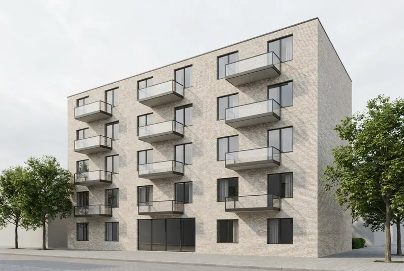 AI render of a apartment building made from the model screenshot