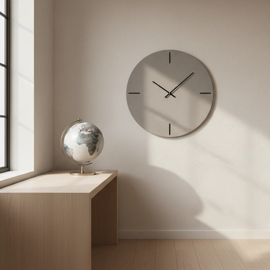 Globe and clock, illustrating European delivery across time zones