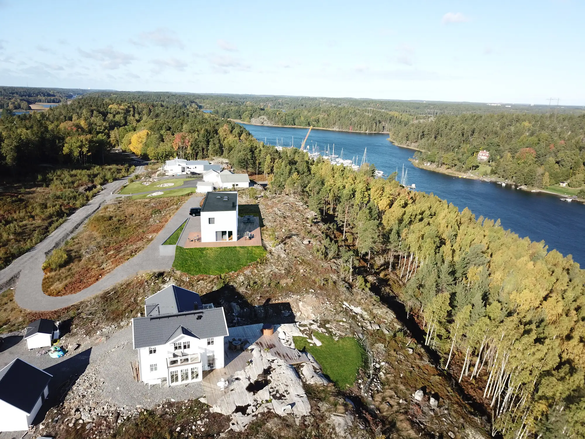 Aerial render produced from a site and terrain model