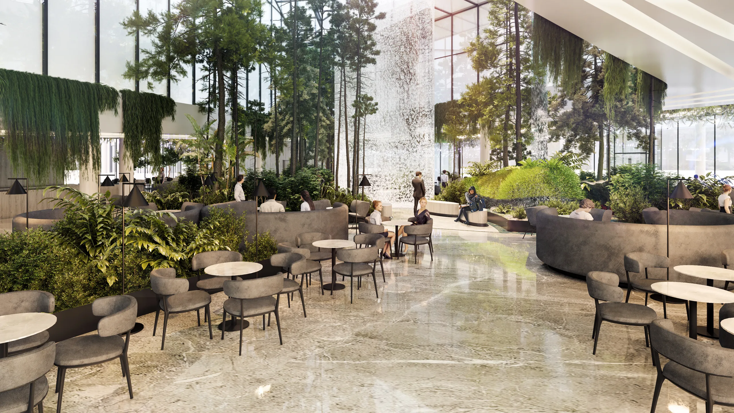 Bright hospitality interior render, Estonia