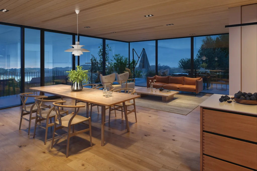 Rendu intérieur 3D d'une salle à manger, Norvège